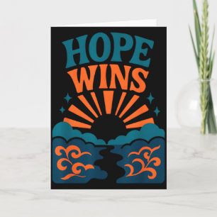 Hope Wins Romans 15_13 Sunrise Ocean Christian Card