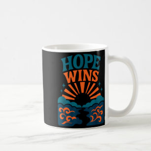 Hope Wins Romans 15_13 Sunrise Ocean Christian Coffee Mug