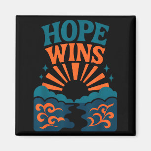 Hope Wins Romans 15_13 Sunrise Ocean Christian Magnet