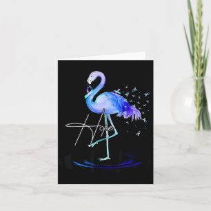 Hope With Flamingo Suicide Prevention Awareness Card
