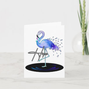 Hope With Flamingo Suicide Prevention Awareness  Card