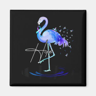 Hope With Flamingo Suicide Prevention Awareness  Magnet