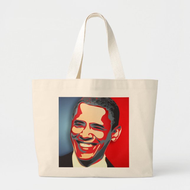 Hope Won - Barack Obama Large Tote Bag (Front)