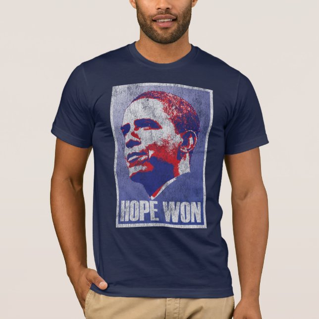 Hope Won! - Barack Obama President of The USA T-Shirt (Front)