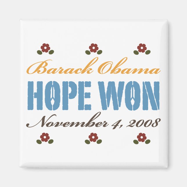 Hope Won Obama Magnet (Front)