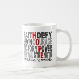 Hope Word Collage Juvenile Diabetes Coffee Mug