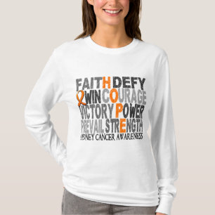 Hope Word Collage Kidney Cancer T-Shirt