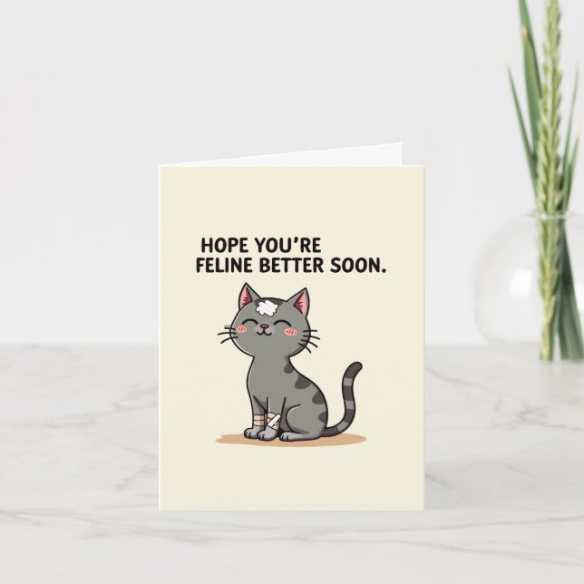 Hope you are feline better card (Front)
