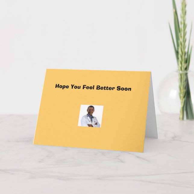 "Hope you feel better" Card (Front)