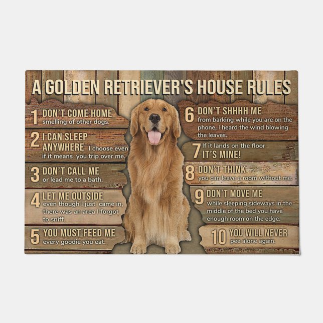 Hope You Like Goldens Doormat, Golden Retriever Doormat (Front)