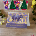 Hope Your 60th Birthday is Wild Purple Rhinoceros Card<br><div class="desc">Looking for a funny birthday card for a friend or family member who likes to have fun, especially one who likes purple?. The front says "Hope Your 60th Birthday... " and the inside says "... Is a Wild One" and "Happy Birthday" in purple. You can change the year or other...</div>