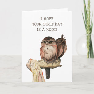 Hope Your Birthday Is A Hoot! Owl Card