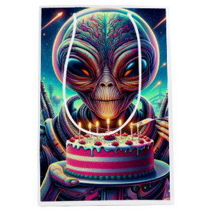 Hope Your Birthday is Out of this World   Alien Medium Gift Bag