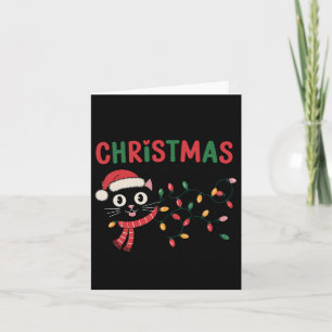 Hope Your Christmas Is Meowy And Bright Funny Sant Card