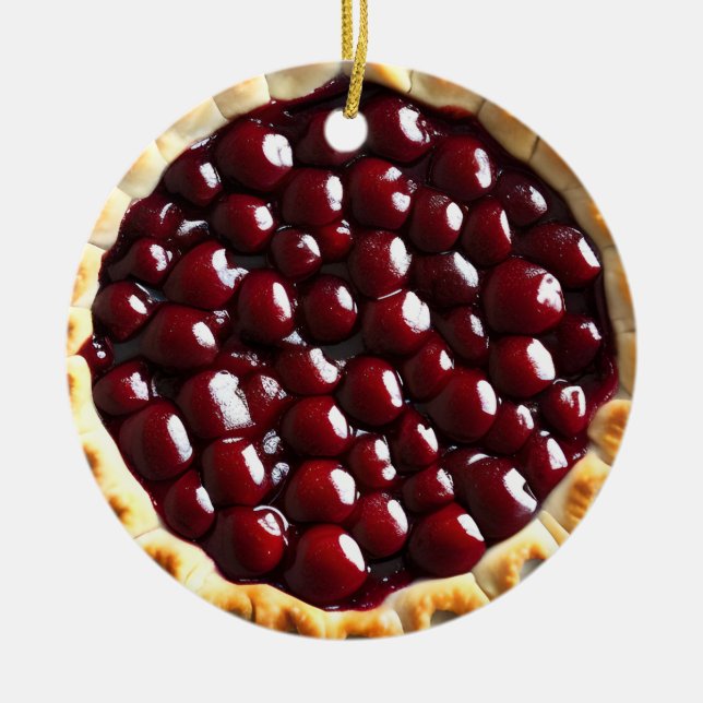 Hope your Christmas is Pie-fect | Funny Food Pun Ceramic Ornament (Front)