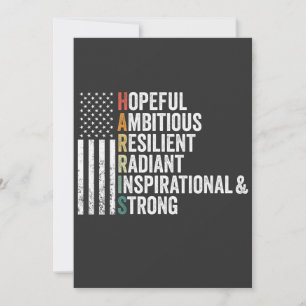 Hopeful Ambitious Resilient Radiant Harris Walz Invitation