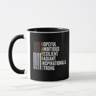 Hopeful Ambitious Resilient Radiant Harris Walz Mug