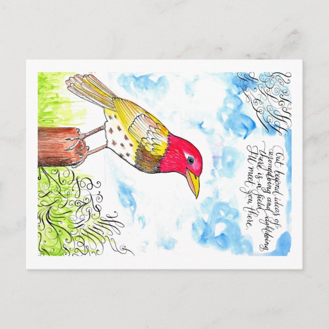 Hopeful bird postcard (Front)