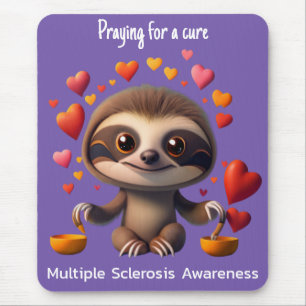 Hopeful hearts surrounding baby sloth MS Mouse Pad