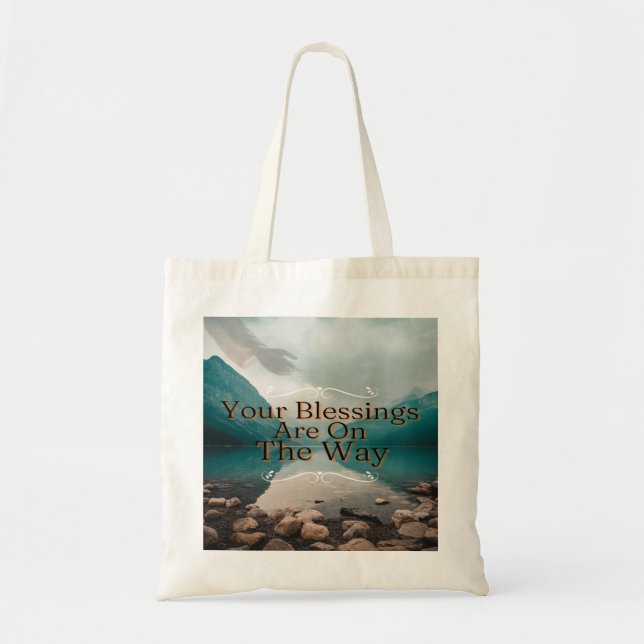 Hopeful Horizons Blessings from Above Tote Bag (Front)
