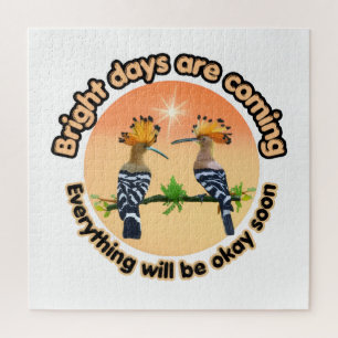 Hopeful Sunrise Hoopoe Birds – Bright Days  Jigsaw Puzzle