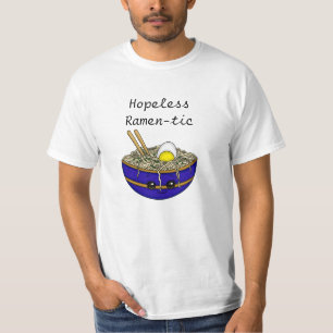 Hopeless Ramen-tic   Funny Ramen Food Pun T-Shirt