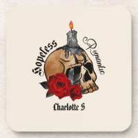 Hopeless Romantic – Gothic Skull, Red Rose