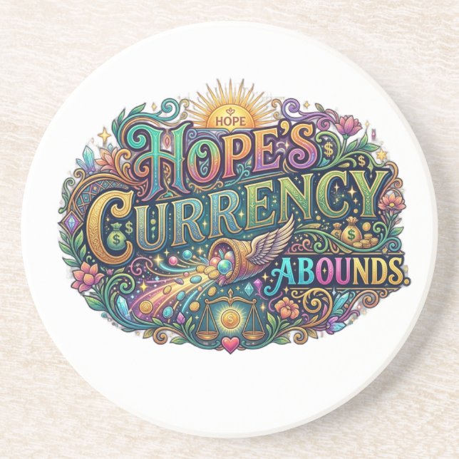 Hope's Currency Abounds Coaster (Front)