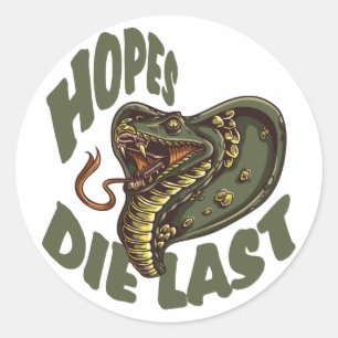 Hopes die last - COBRA SNAKE Classic Round Sticker