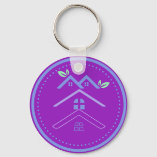 "Hopes & Dreams Keychain with Home Icon - Purple