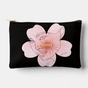 HOPES! – portrait floral minimal Accessory Pouch