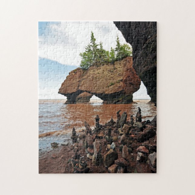 Hopewell Flowerpot Rocks Tide New Brunswick Puzzle (Vertical)