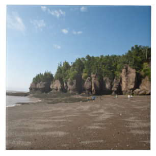 Hopewell Rocks and The Ocean Tidal Exploration Ceramic Tile