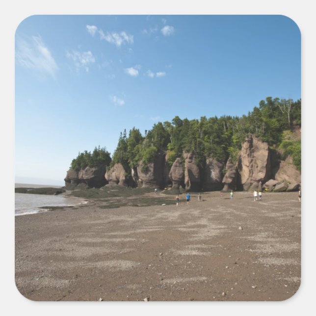Hopewell Rocks and The Ocean Tidal Exploration Square Sticker (Front)