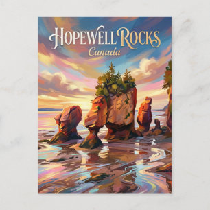 Hopewell Rocks Canada Postcard