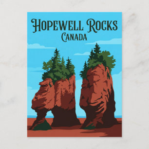 Hopewell Rocks Canada Postcard