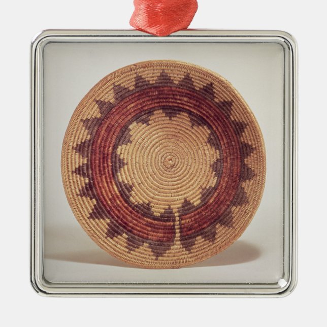 Hopi basket metal ornament (Front)