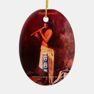 "Hopi Flute Player-Hopituh Shi-nu-mu" Ceramic Ornament