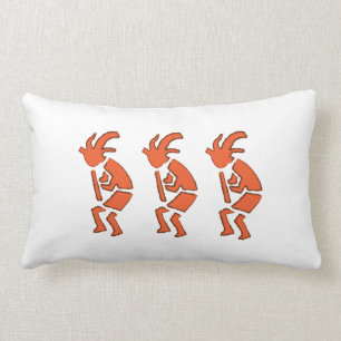 Hopi Flute Player - Southwest Indian Design Lumbar Cushion