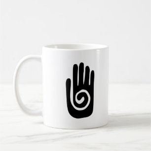 Hopi Hand symbol heal spiral palm native american  Coffee Mug