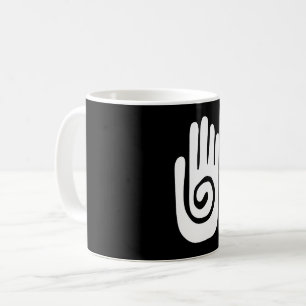 Hopi Hand symbol heal spiral palm native american Coffee Mug