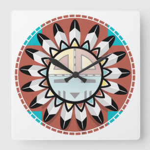 Hopi Kachina Mask Clock