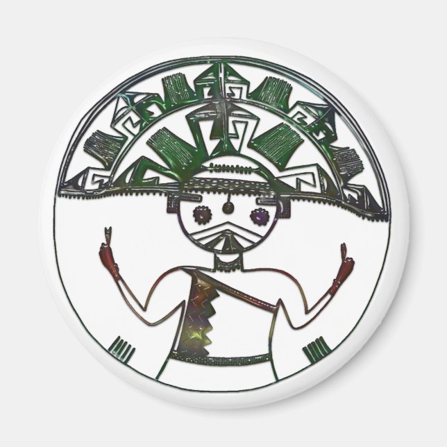 HOPI Native American Folk Art Magnet (Front)