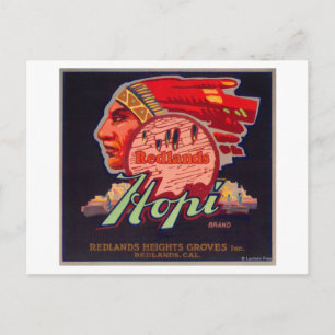 Hopi Orange LabelRedlands, CA Postcard