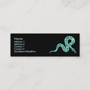 Hopi Snake Motif Vintage Native American Mini Business Card