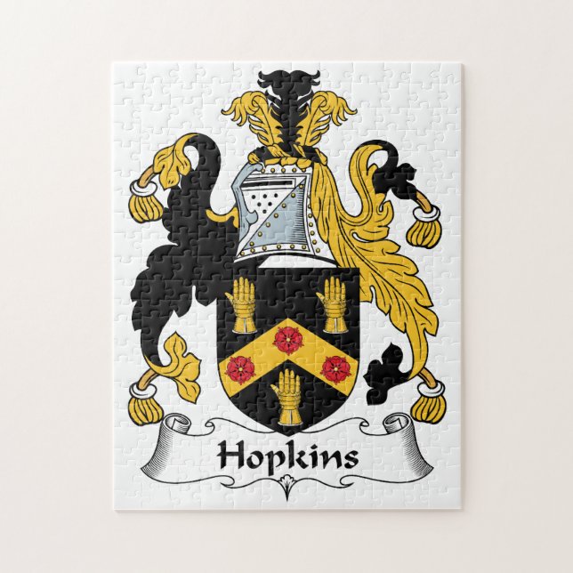 Hopkins Family Crest Jigsaw Puzzle (Vertical)