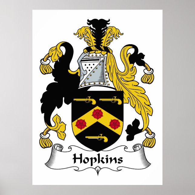 Hopkins Family Crest Poster (Front)