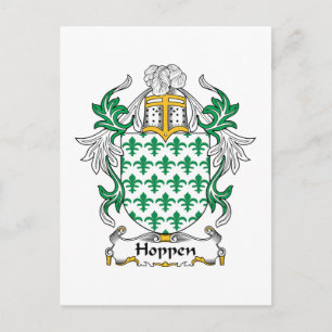 Hoppen Family Crest Postcard