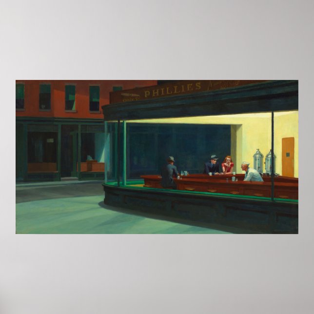 Hopper's Nighthawks  Poster (Front)