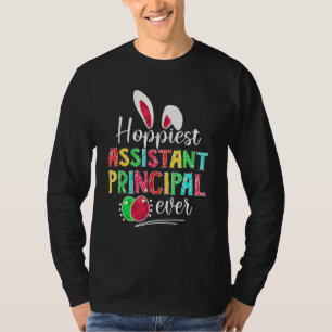 Hoppiest Assistant Principal Ever Bunny Ear Red Pl T-Shirt